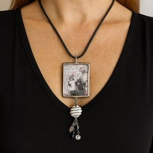 Vintage Style Sisters Forever Pendant with Charm
